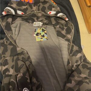 large camo bape hoodie-Almost new    used three times doesn’t fit